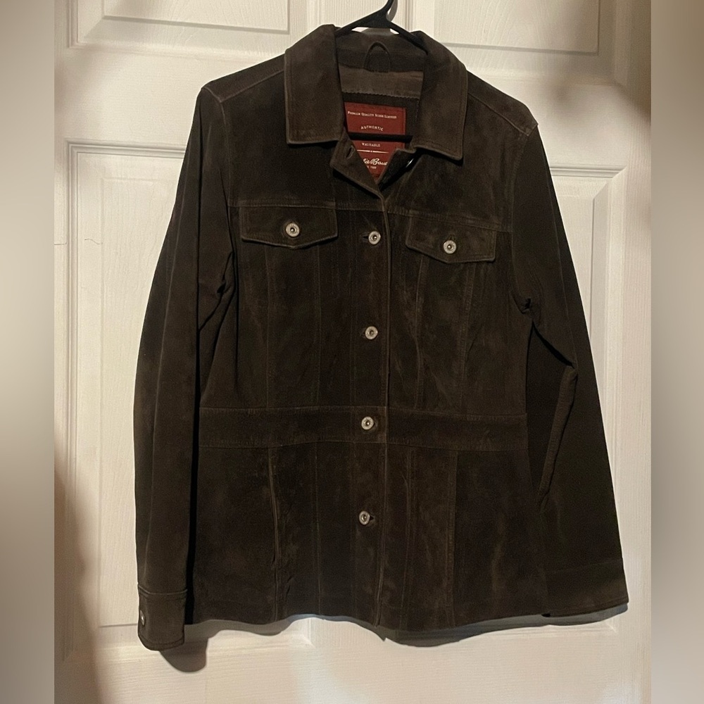 Eddie Bauer washable suede jacket